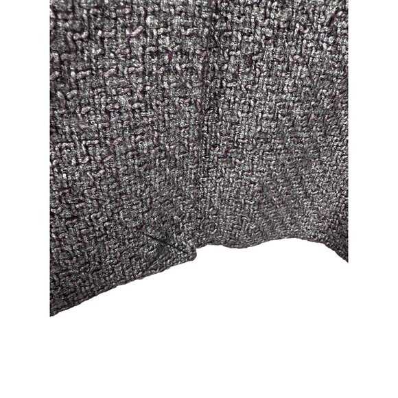 Chicos Women’s Textured Purple Knit Button Front Painted Silver Jacket Size 2 L - Picture 7 of 10